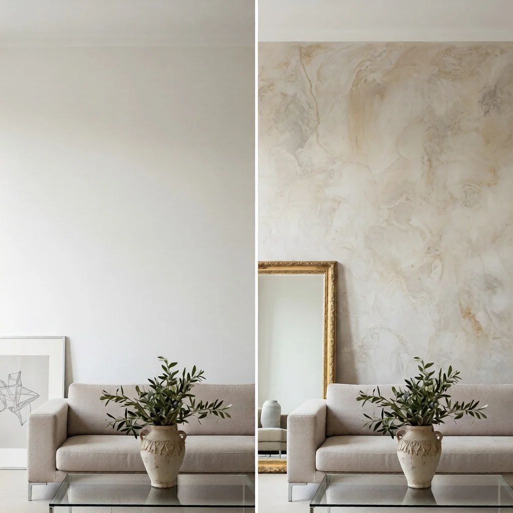 Decoracion de sala con estuco veneciano